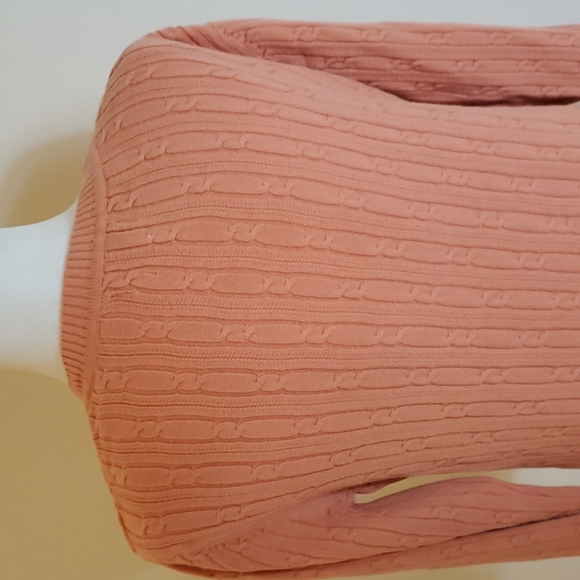 Van Heusen peach long sleeve v-neck sweater - Picture 5 of 8